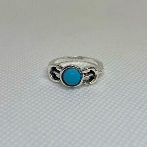Southwest Style Turquoise Twin Moon Ring